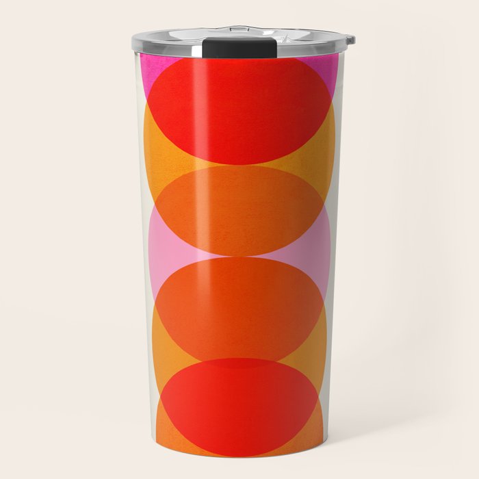 Abstraction_COLOUR_CIRCLES_001 Travel Mug Gallery Image 1