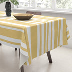 Classic Stripes XLIV - Pastel Yellow Tablecloth Gallery Image 3