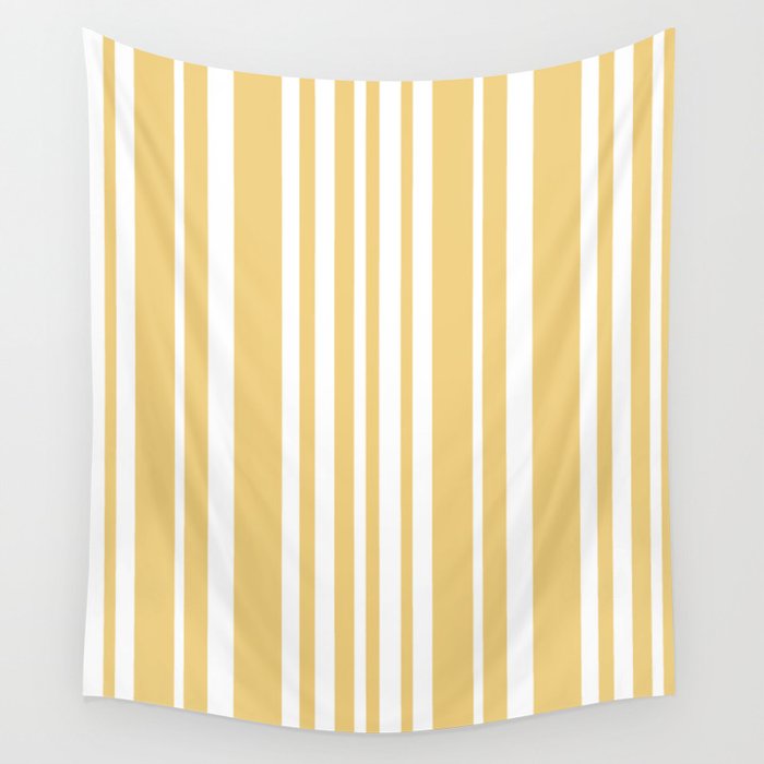 Classic Stripes XLIV - Pastel Yellow Wall Tapestry Gallery Image 4