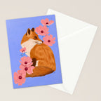 Graceful Fox Among Flowers Stationery Card Gallery Image 2