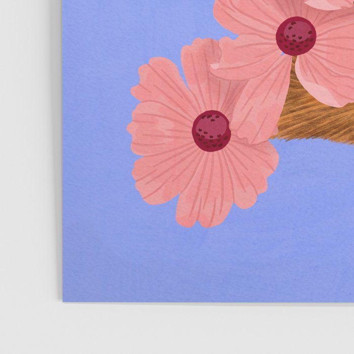 Graceful Fox Among Flowers Poster Gallery Image 3