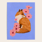 Graceful Fox Among Flowers Poster Gallery Image 4