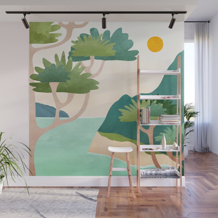 A Sunny Day On Planet Three Landscape  Wall Mural Gallery Image 1