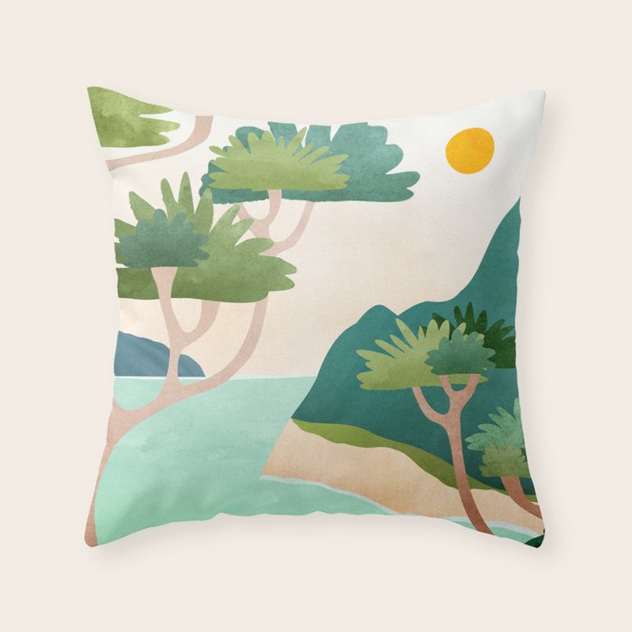 A Sunny Day On Planet Three Landscape  Throw Pillow Gallery Image 6