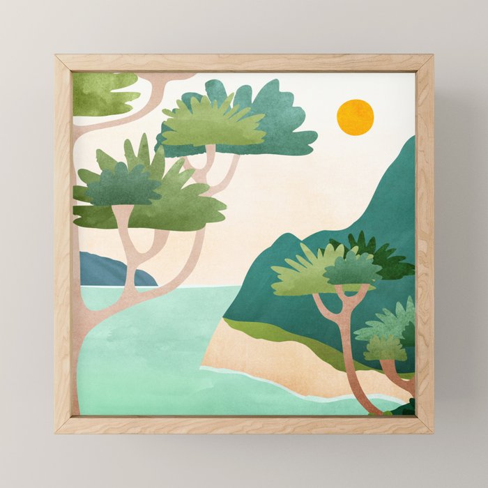 A Sunny Day On Planet Three Landscape  Mini Art Print Gallery Image 1