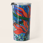 Birds of Paradise in Blue After Matisse Travel Mug Gallery Image 3