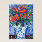 Birds of Paradise in Blue After Matisse Stationery Card Gallery Image 2