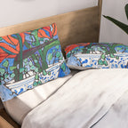 Birds of Paradise in Blue After Matisse Pillow Sham Gallery Image 2