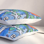 Birds of Paradise in Blue After Matisse Pillow Sham Gallery Image 3