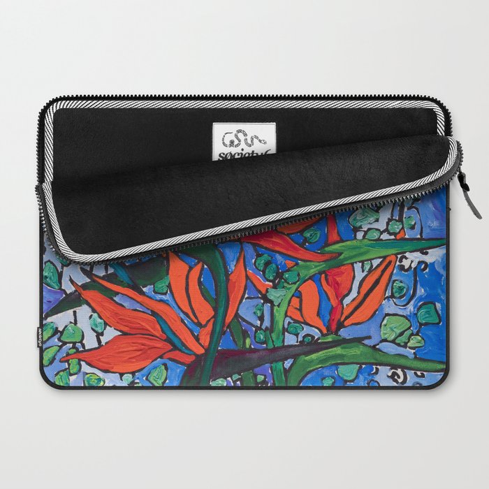 Birds of Paradise in Blue After Matisse Laptop Sleeve Gallery Image 2