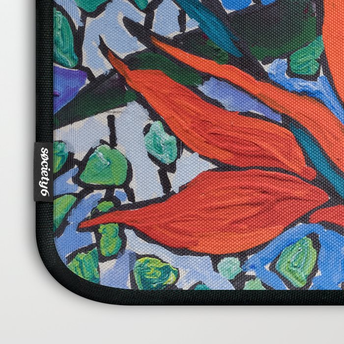 Birds of Paradise in Blue After Matisse Laptop Sleeve Gallery Image 3