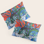 Birds of Paradise in Blue After Matisse Pillow Sham Gallery Image 3