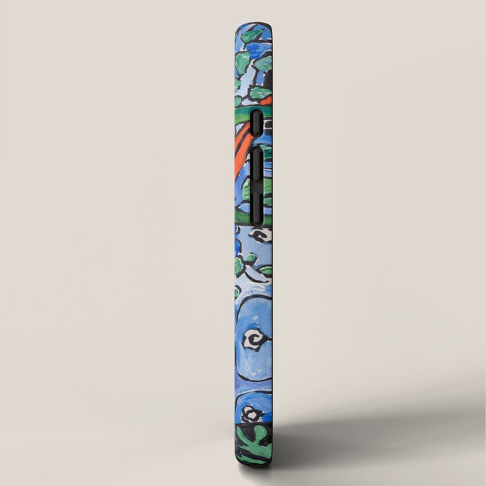 Birds of Paradise in Blue After Matisse iPhone Case Gallery Image 2