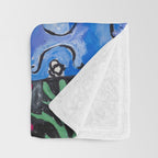 Birds of Paradise in Blue After Matisse Throw Blanket Gallery Image 3