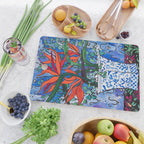 Birds of Paradise in Blue After Matisse Cutting Board Gallery Image 2