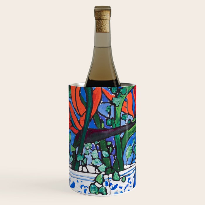 Birds of Paradise in Blue After Matisse Wine Chiller Gallery Image 1