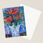 Birds of Paradise in Blue After Matisse Stationery Card Gallery Image 2