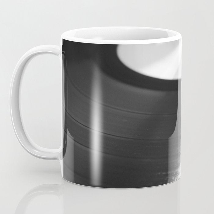 Record (Black and White) Coffee Mug Gallery Image 3