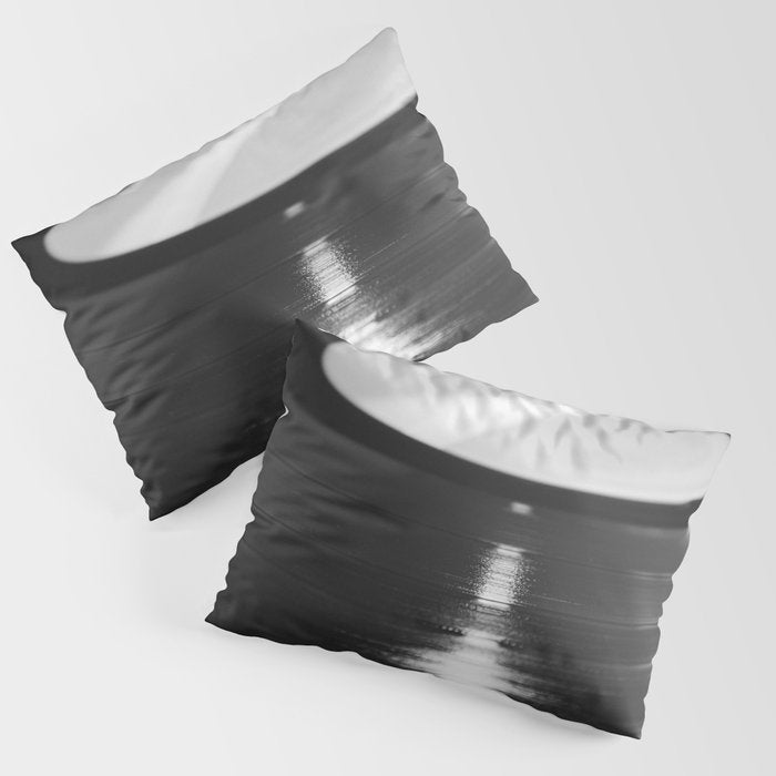 Record (Black and White) Pillow Sham Gallery Image 3