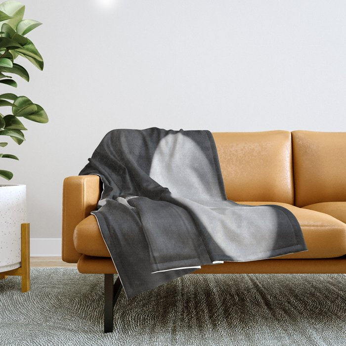 Record (Black and White) Throw Blanket Gallery Image 1
