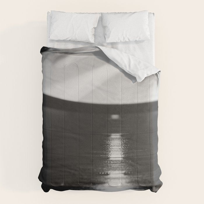 Record (Black and White) Comforter Gallery Image 6
