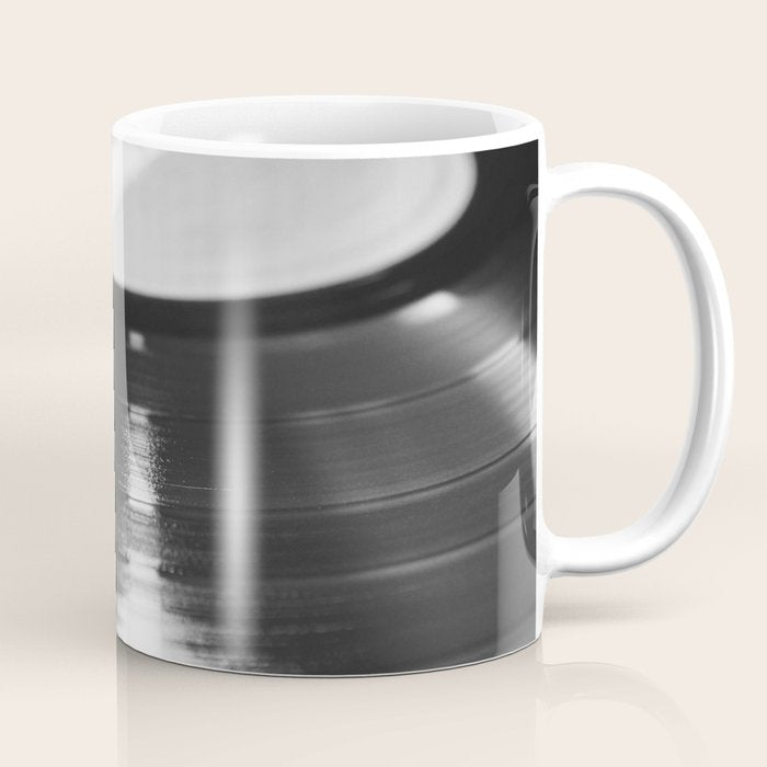 Record (Black and White) Coffee Mug Gallery Image 1