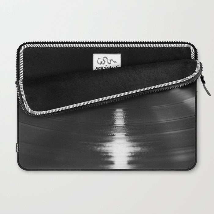 Record (Black and White) Laptop Sleeve Gallery Image 2