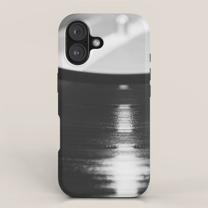 Record (Black and White) iPhone Case Gallery Image 1