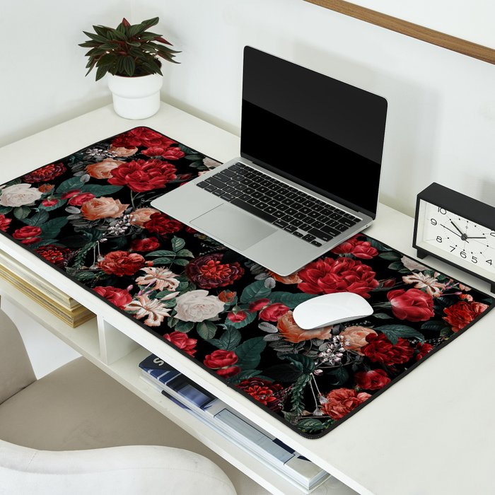 Night Garden Roses Desk Mat Gallery Image 2