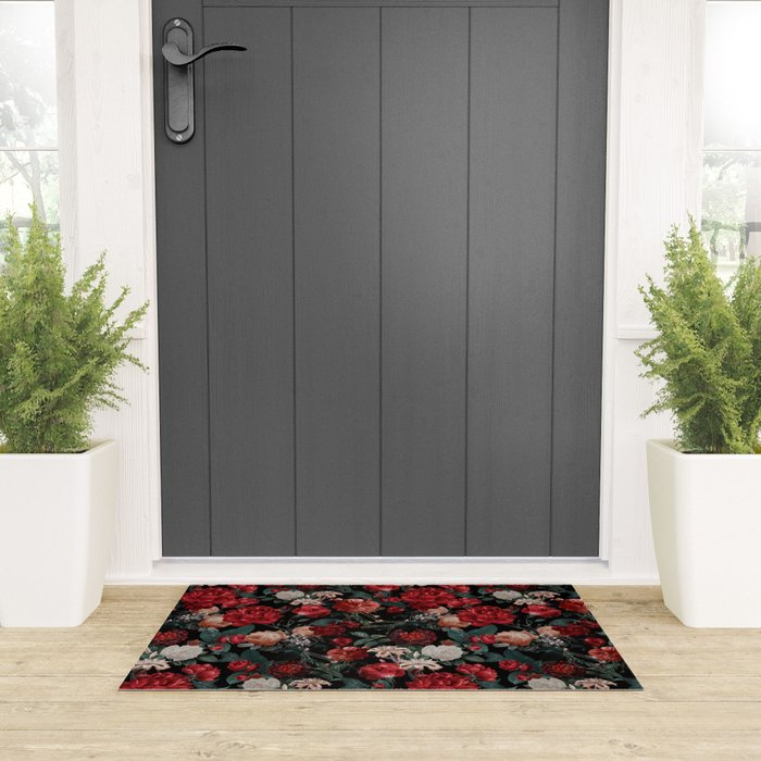 Night Garden Roses Welcome Mat Gallery Image 3