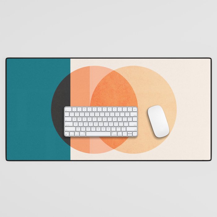 Abstraction_NEW_SUNSET_OCEAN_WAVE_POP_ART_Minimalism_0022D Desk Mat Gallery Image 1