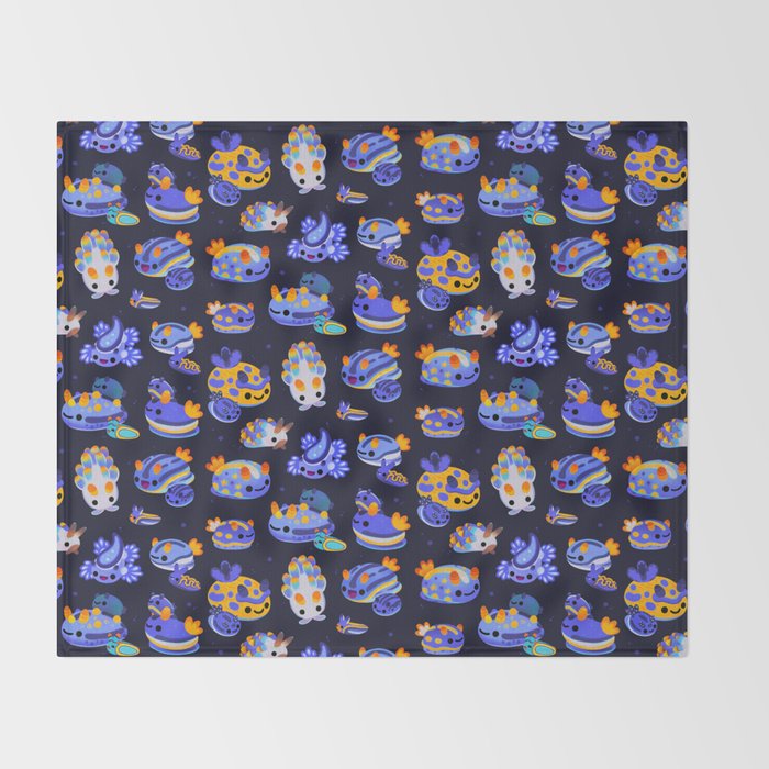 Blue sea slug Throw Blanket Gallery Image 2