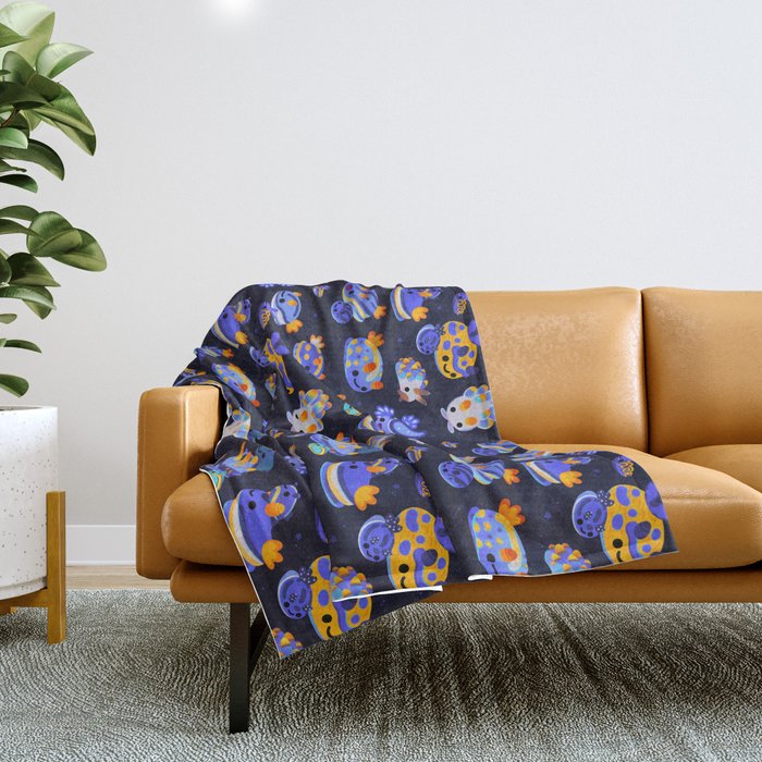 Blue sea slug Throw Blanket Gallery Image 1