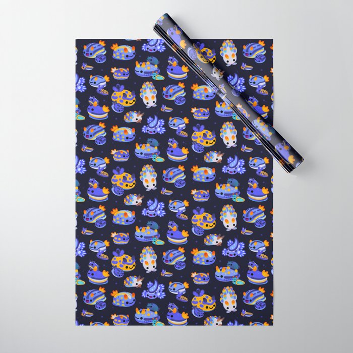 Blue sea slug Wrapping Paper Gallery Image 1