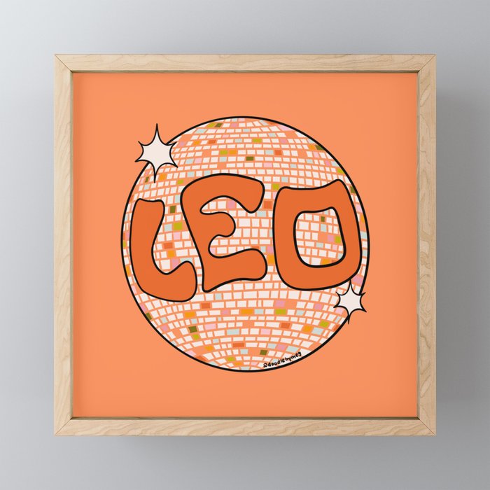 Leo Disco Ball Mini Art Print Gallery Image 1