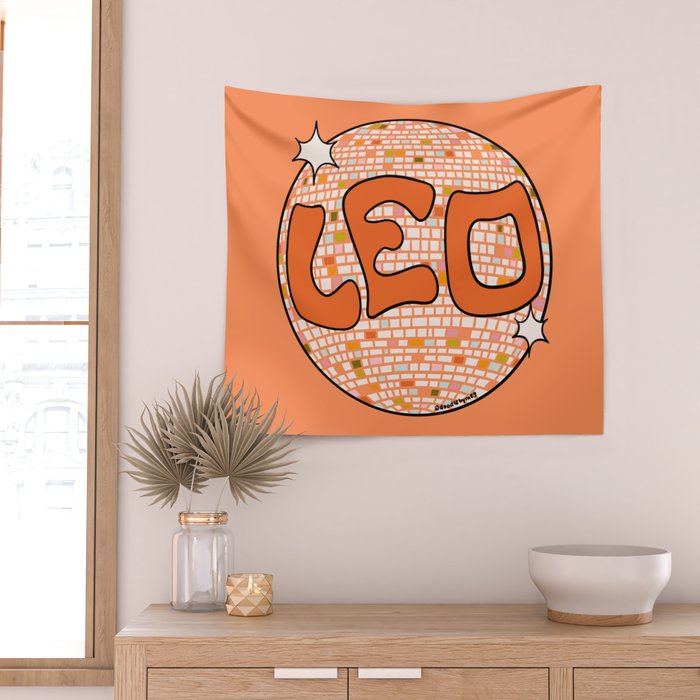 Leo Disco Ball Wall Tapestry Gallery Image 2