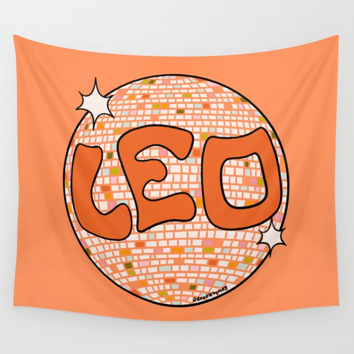Leo Disco Ball Wall Tapestry Gallery Image 4