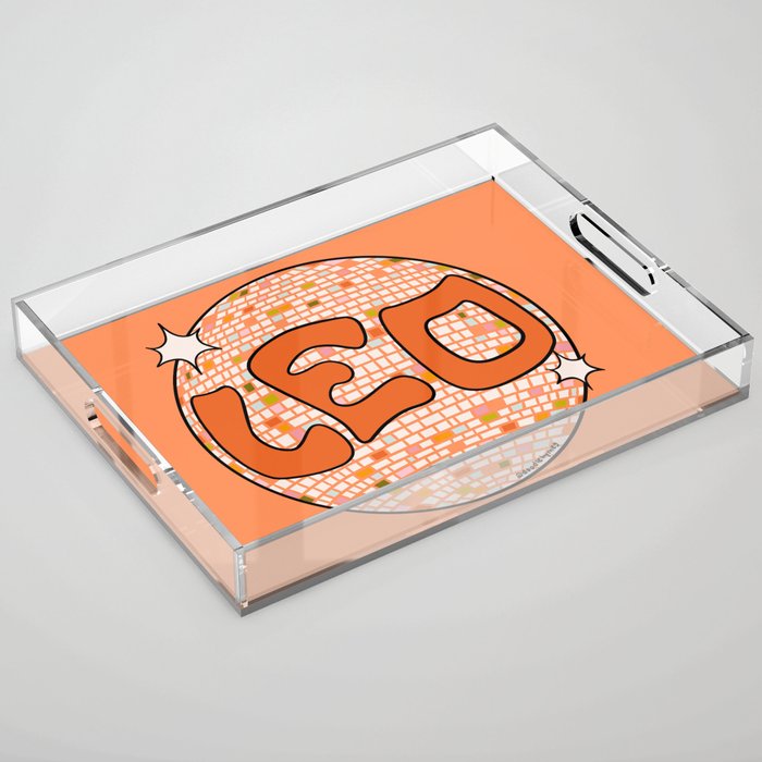 Leo Disco Ball Acrylic Tray Gallery Image 1