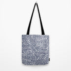 Spotted Preppy Dots Abstract in Navy Blue Tote Bag Gallery Image 2