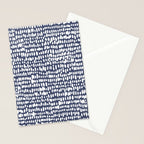 Spotted Preppy Dots Abstract in Navy Blue Stationery Card Gallery Image 2