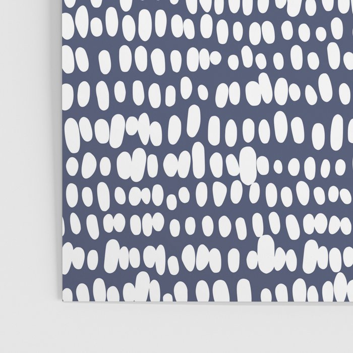 Spotted Preppy Dots Abstract in Navy Blue Poster Gallery Image 3
