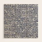 Spotted Preppy Dots Abstract in Navy Blue Wood Wall Art Gallery Image 1