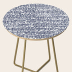 Spotted Preppy Dots Abstract in Navy Blue Side Table Gallery Image 2