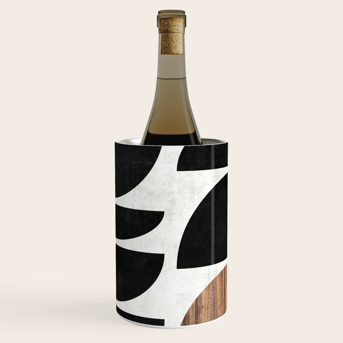 Mid-Century Modern Pattern No.7 - Concrete and Wood Wine Chiller Gallery Image 1