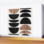 Mid-Century Modern Pattern No.7 - Concrete and Wood Wall Mural Gallery Image 2
