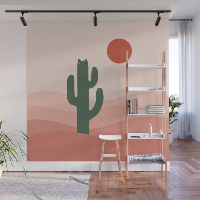 Cat Landscape 84: Cat-tus Wall Mural Gallery Image 1