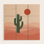 Cat Landscape 84: Cat-tus Wood Wall Art Gallery Image 1