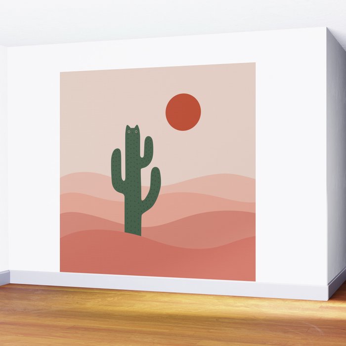 Cat Landscape 84: Cat-tus Wall Mural Gallery Image 2