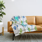 Mid-Century Modern Atomic Art Cocktails 1.0 Throw Blanket Gallery Image 1