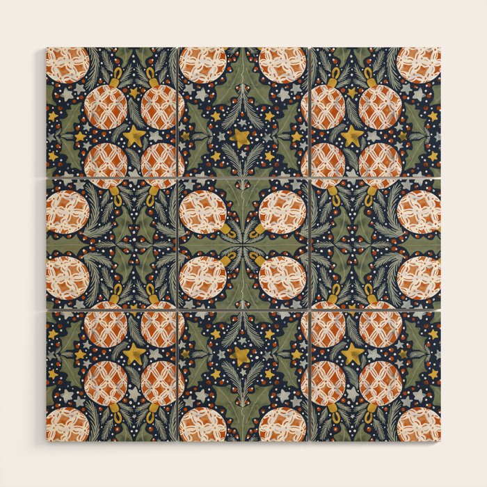Yuletide Ornament Bliss Wood Wall Art Gallery Image 1